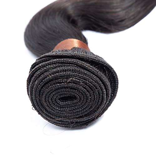Indian Virgin Hair Body Wave Remy Human Hair 3 Bundles Weaves 100% Unprocessed Hair Extensions Natural Black Color 20 22 24Inch