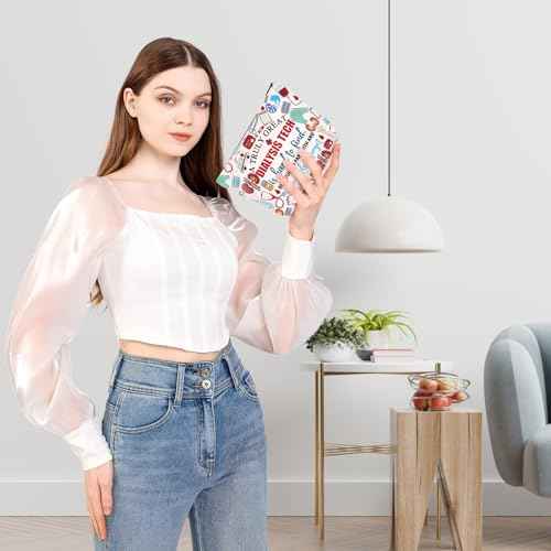 BDPWSS Dialysis Nurse Gift Dialysis Technician Gift A Truly Great Dialysis Tech Is Hard To Find Nephrology Tech Makeup Bag (Truly dialysis tech bag)