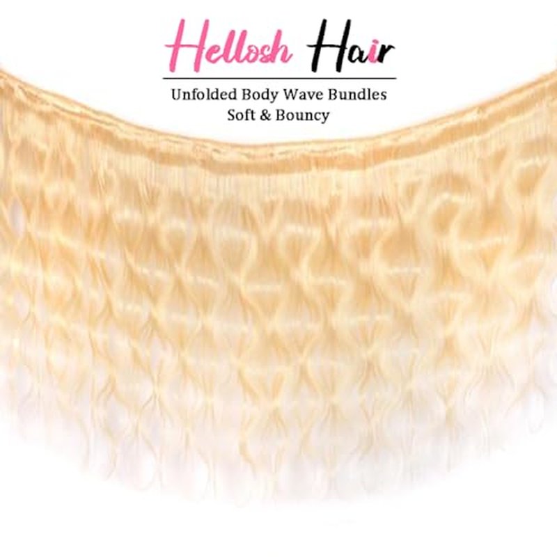 613 Bundles Blonde Bundles Human Hair 32 Inch 613 Body Wave Bundles 100% Unprocessed 12A Grade Brazilian Virgin Hair Bundles 1 Bundle Human Hair 613 Blonde Bundle