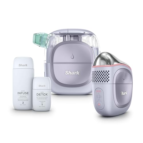 Shark FacialPro Glow at-Home Hydro-Powered Facial System with DePuffi Hot & Cold Therapy ? Professional Spa Skincare Device for Pore Cleansing, Hydration, & Radiant Glow, Lilac, FH320PL