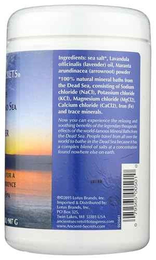 Ancient Secrets Aromatherapy Dead Sea Mineral Baths Lavender - 2 lbs