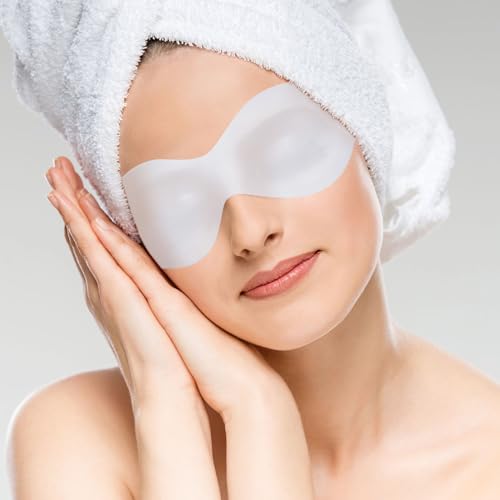 200 Sheets Disposable Eye Masks Non Woven, Cotton Paper Facial Eye Covers DIY Clear Spa Cosmetic Paper Sheets for Skincare Wrap Moisture Retention