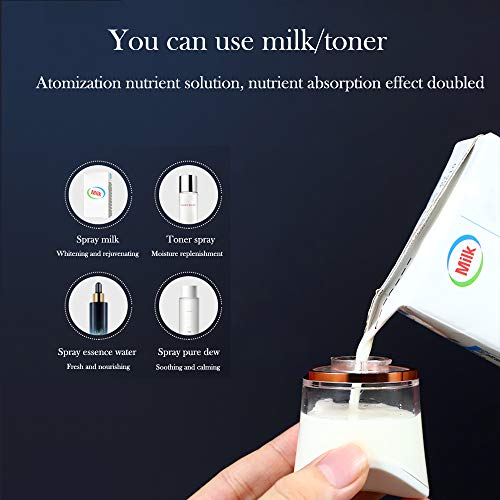 Handy Nano Facial Mister with Skin Analyzer Moisture Tester, Portable Nano Mist Sprayer Atomization Eyelash Extensions Steamer Mister,Mini Cool with Large Capacity,Face Moisturizing