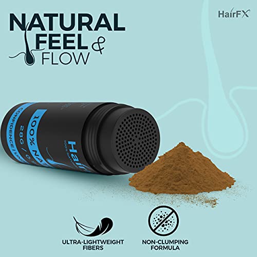 Hair Fibers for Thinning Hair (DARK BROWN) Undetectable & Natural - Giant 28g Bottle ? Hair Thickener + Instant Thicker Fuller Hair - Completely Conceals Hair Loss in 15 Seconds for Women & Men