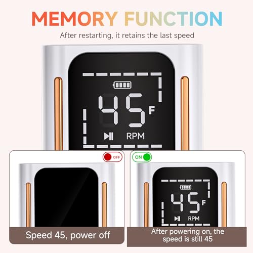 Nail Drill, Portable Electric Nail File 45000RPM, Rechargeable Nail Drill Professional with Bits & Base, for Acrylic Gel Nails, E-File Machine, Manicure Polishing, for Salon Home, White