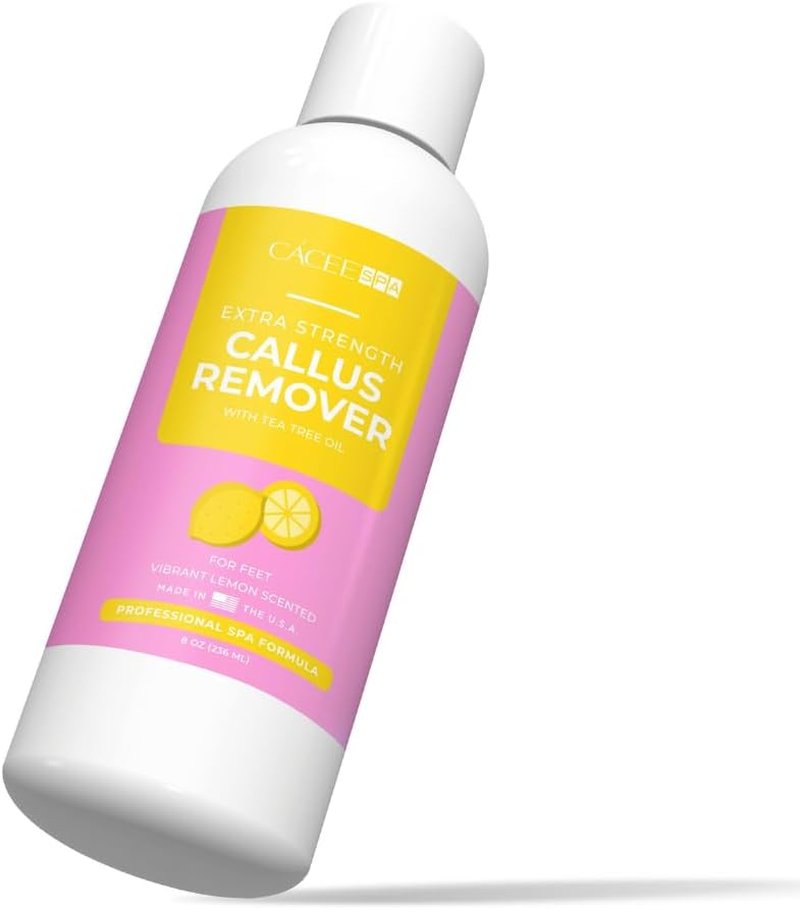Cacee 8oz Foot Callus Remover - Tea Tree Oil & Lemon Scent | Effective Foot Care Treatment for Smooth Feet