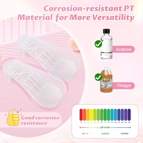 Yokilly Toe Nail Soaking Bowl, 2 PCS Toenails Soak Off Bowl, Shoe Design Foot Bath Soak Tub Bowl, Acetone Proof Pedicure Foot Spa Nail Soaker Bowl for Soak Off Dip Powder Gel Polish Remover (Clear)