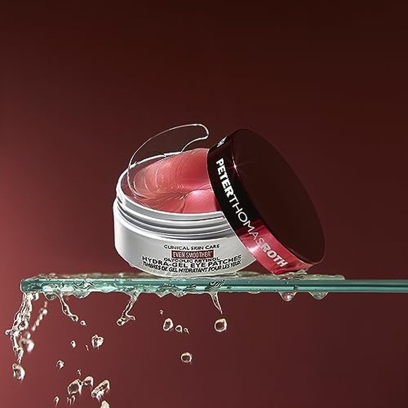 Peter Thomas Roth | Even Smoother¢â Glycolic Retinol Hydra-Gel Eye Patches, Under-Eye Patches With Glycolic Acid and Retinol, Treats Tiny Bumps, Texture, Fine Lines and Wrinkles Under the Eye Area