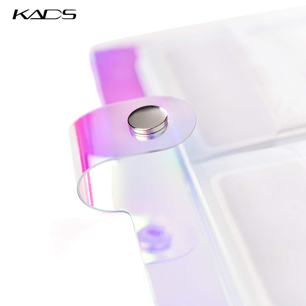 KADS Nail Stamp Plate Stamping Plates Cases Stamp Nail Stencil Holographic Nail Plates Holder Case Stamping Templates Organizer Collection Manicure Template (Case with 16 Square Slots)