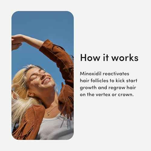 hers Hair Regrowth Treatment - Topical Minoxidil 2% Solution for Women - Supports Thicker, Fuller Hair - Non-Greasy - Unscented, 2 Pack