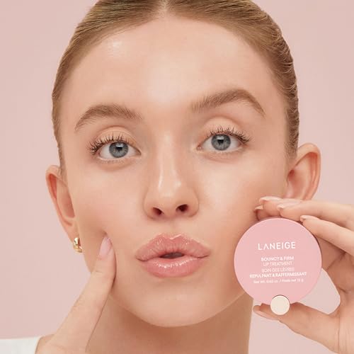 LANEIGE Bouncy & Firm Lip Treatment: Plumping & Firming Lip Care with Peony & Collagen Complex, Ceramide Capsules, & 5D Hyaluronic Acid for Hydration