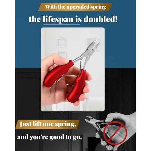 Nail Clippers Set,Toe Nail Clippers for Ingrown & Thick Toenails,Toe Nail Clippers for Thick Nails for Seniors Men Women,Professional Heavy Duty Toenail Clippers with Stainless Steel 4Pcs (red)
