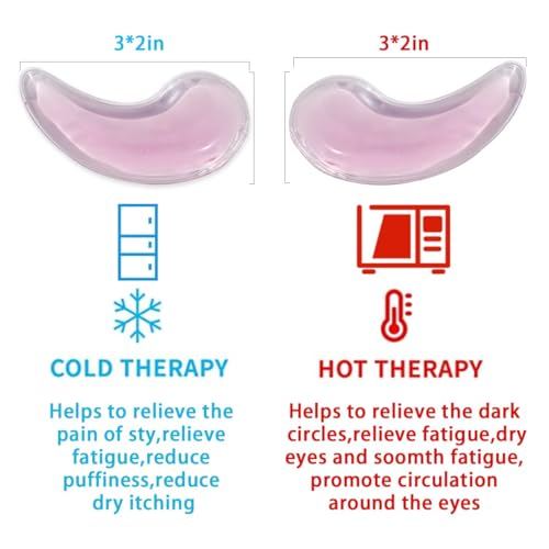 Eye Pad, Eye Mask - Reusable Gel Ice Packs for Migraine Relief & Puffy Eyes, Orthopedic Cold Therapy with Silky CoverGel, Hot Cold Ice Packs (10)