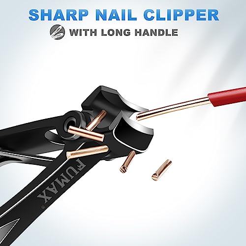 Toenail Clippers for Seniors Thick Toenails, Heavy Duty Large Nail Clippers with 15mm Wide Jaw Opening, Long Handle Toe Nail Clippers for Thick Nails Gifts for Men, Seniors Women
