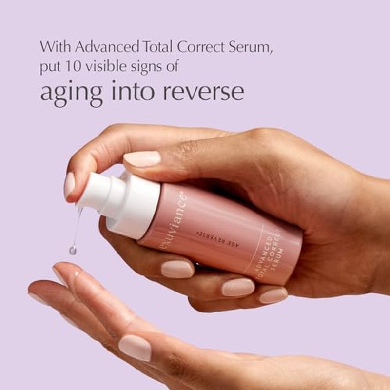 EXUVIANCE AGE REVERSE+ Anti Aging Skin Care Set - Mini Starter Kit Includes: Exfoliating Face Wash, Anti-Wrinkle Serum, Brightening Eye Contour, Firming Face Cream, for Wrinkles and Fine Lines - 4 ct