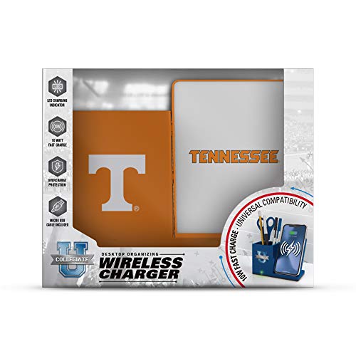 SOAR NCAA Wireless Cell Phone Charger and Desktop Organizer, Tennessee Volunteers