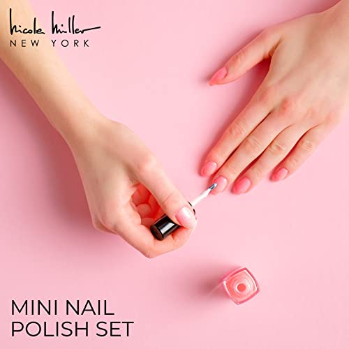 Nicole Miller Mini Nail Polish Set ? Glossy, Vibrant Colors for Fingernails & Toenails, Trendy Collection
