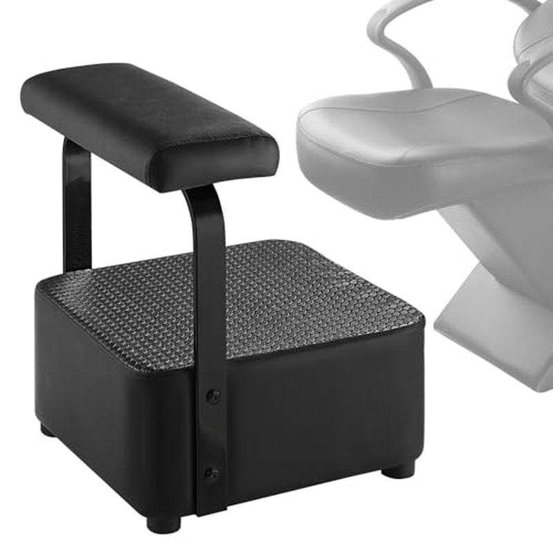 Independent Footrest for Backwash Beauty Spa Shampoo Bowl and Chair Set,Footstool for Spa Beauty, Ottoman for Shampoo Station Chair in Salon and Spa (Black)
