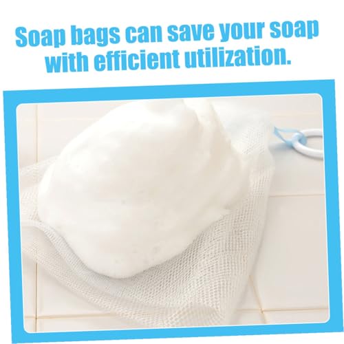 4pcs Soap Foaming Net for Face Cleansing Mesh Bags with Hanging for Rich Bubble Creation Facial Cleanser Accessory Convenient and Easy to Dry