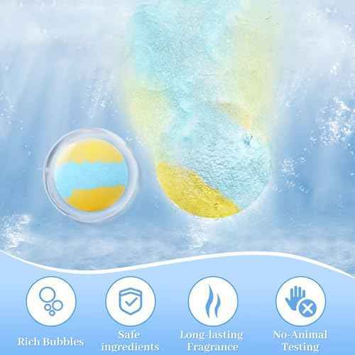 TranquilBliss Bath Bombs Set 50 PCS with 10 Rich Scents, Bath Bombs for Women, Natural Bubble Bombs with Shea Butter & Safe Oil, Ideal for Christmas, Birthday, Valentine's Day Mother's Day Present