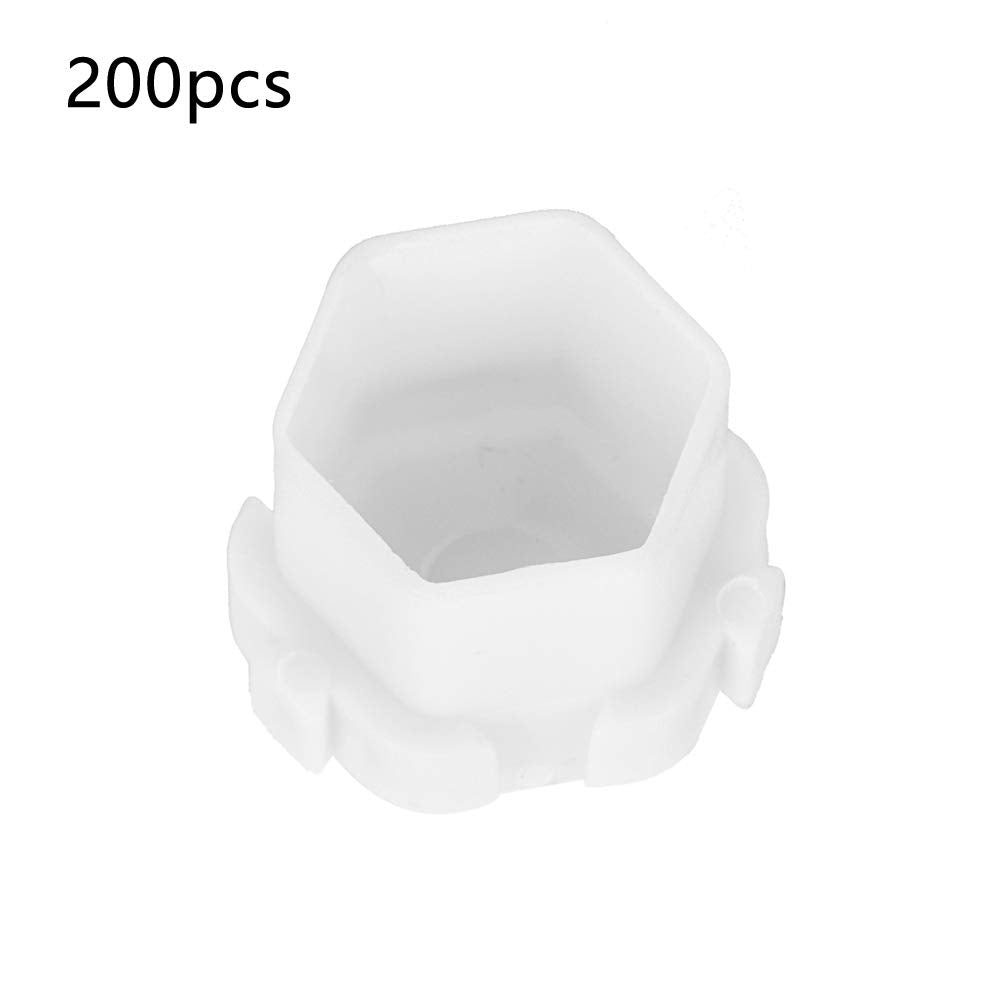 VORAGA Hexagonal Ink Cups for Tattooing, Pack of 200 (White, Pink, Red, Purple, Green)