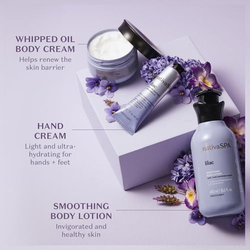 Nativa SPA by O Botic?rio, Lilac Smoothing Body Lotion with Nourishing Quinoa Oil + BioRetinol, Fragranced Skin Moisturizer, 13.5 Ounce
