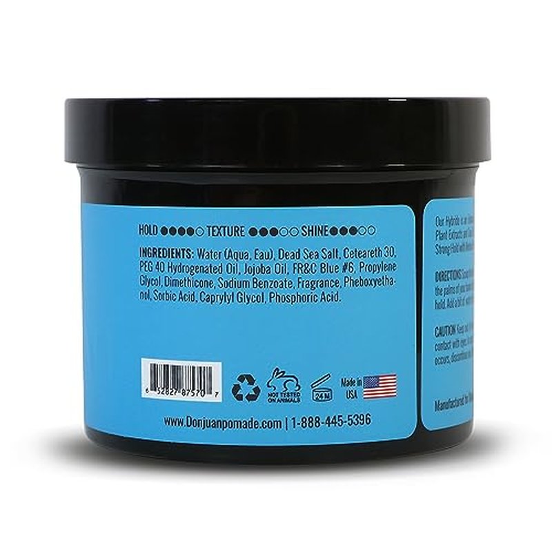 Don Juan Hybrido Pomade | Water Based | Strong Hold | High Shine | Natural Plant Extracts and Ocean Minerals | Summer Sea Breeze Scent, 32 oz.