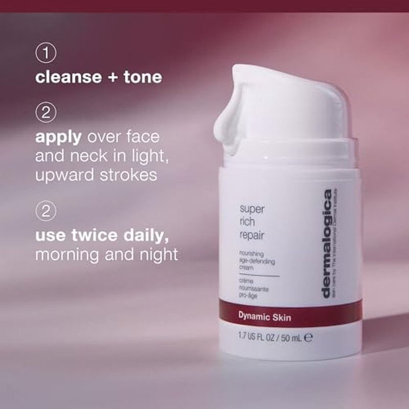 Dermalogica Super Rich Repair Anti-Aging Super-Concentrated Face Moisturizer - Help Replenish Skin's Natural Moisture Levels