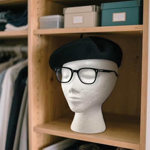 Smilco 11" 3 Pcs Wig Head - Tall Female Foam Mannequin Wig Stand and Holder for Style, Model And Display Hair, Hats and Hairpieces, Mask - for Home, Salon and Travel£¨3 Pieces£©