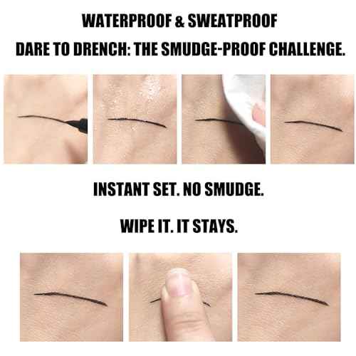 Gnker Eyeliner Waterproof Professional Liquid Long Lasting Cosmetics Eye Liner Pen Black 12 pcs