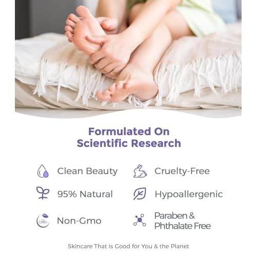 Foot Peel Mask, Lavender Foot Mask Natural Exfoliator for Dry Dead Skin, Callus, Peeling Foot Mask Repairs Heels & Removes Cracked Feet & Rough Heels Enjoy Baby Soft Smooth Feet