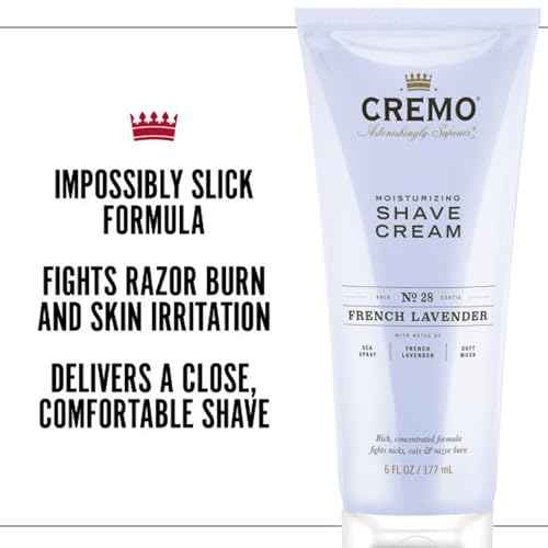 Cremo French Lavender Moisturizing Shave Cream, Astonishingly Superior Ultra-Slick Shaving Cream for Women Fights Nicks, Cuts and Razor Burn, 6 Fl Oz (Pack of 2)