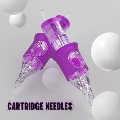 Tattoo Needles, Wormhole Tattoo Cartridge Needles 20pcs 7M1 Disposable Tattoo Needle Cartridges Stack Magnum for Rotary Tattoo Machine Gun Cartridge Machine Permanent Makeup (1007M1)