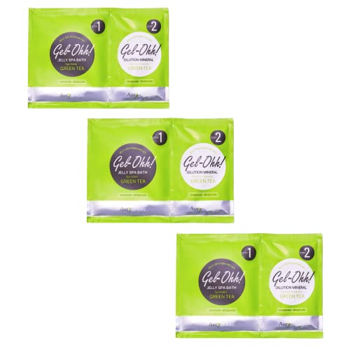 AVRYBEAUTY Gel-Ohh Jelly Spa Bath 3 pack, Green Tea Infused, Green Tea Scented, Pedicure, Salon Services, Jelly Pedicure, Pedi, Heat & Aroma Therapy