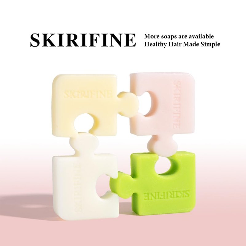 SKIRIFINE Puzzle-Shaped Grapefruit Solid Shampoo Bar - Energizing & Clarifying for Oily Hair - Invigorating Scent, Vegan & Zero-Waste (3.5oz)