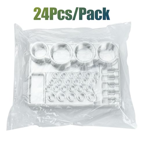 HOINCO 24 PCS Disposable Tattoo Cartridge Tray,Plastic Tattoo Cartridge Cup Holder for Working Cup Cleaning Cup
