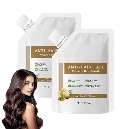 2Pcs Anti-Hair Fall Hair Loss Shampoo,Anti-Hair Fall Promote Hair Growth Shampoo, Rich in Various Plant Extracts Moisturize hair,Suitable For All Hair Type