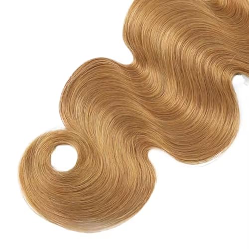 Honey Blonde Bundles 27 Body Wave Bundles Huma Hair 18 inch 100g Double Weft Soft Real 27 Blonde Bundle Human Hair Extensions