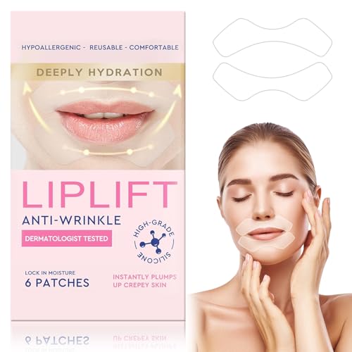 Anti Wrinkle Patches for Lips, Smoothing Smile Line & Lip Area Wrinkles, 6 Patches Skin-friendly Lip Lift Wrinkle Remover Patches