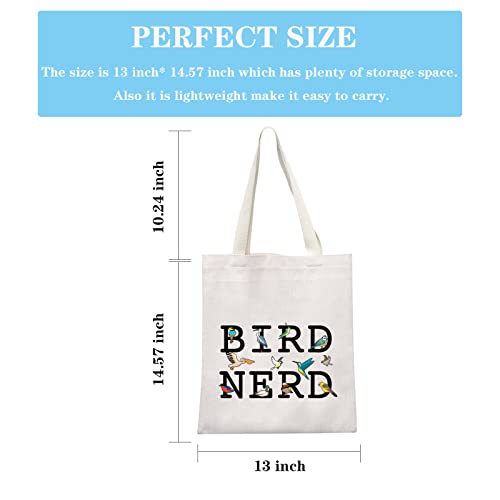 GJTIM Ornithologist Gift Bird Nerd Zipper Makeup Bag for Bird Lovers (Bird Nerd Tote)
