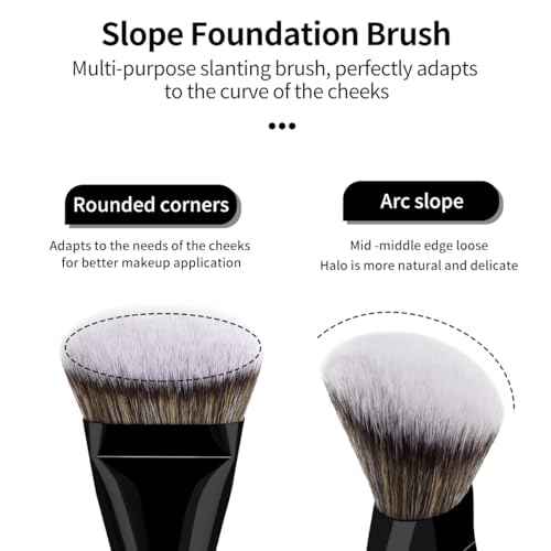 MAANGE Makeup Brushes 4 Pcs Makeup Brush Set for Foundation Concealer Contour Liquid Blending Face Kabuki Makeup Brush Kit (Pink)