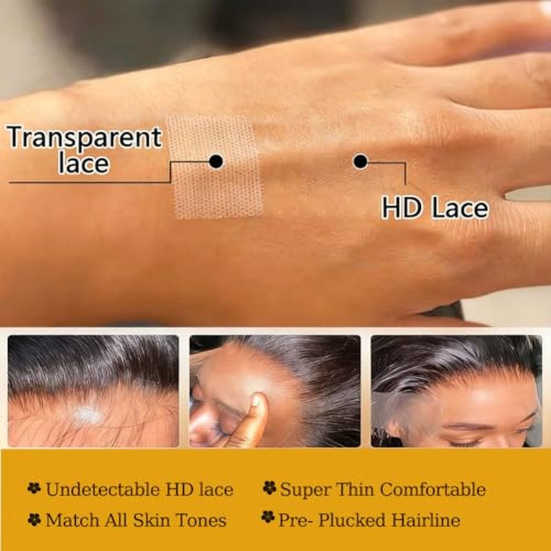 Straight Wigs Human Hair 13x6 Lace Front Wigs Human Hair Straight Lace Front Wigs 24 Inch Pre Plucked Transparent Lace Frontal Glueless Wigs for Women Hair Replacement Wigs
