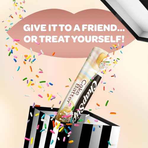 ChapStick Bulk Lip Balm, Cake Batter, 12-Pack ? Delicious & Sweet Lip Moisturizer for Dry Lips, Birthday Gifts, Stocking Stuffers, 0.15