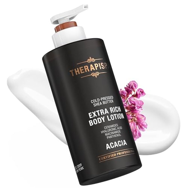 THERAPISPA Scented Body Lotion for Women ? Deep Hydration Moisturizer with Shea Butter, Ceramides & Panthenol for Dry Skin ? Loved by All Genders (Acacia, 17.0 fl oz)