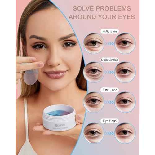 Under Eye Patches for Puffy Eyes and Dark Circles Hydrating Eye Mask with Collagen Eye Gel Pads Reduce Wrinkles Skin Treatment 30 Pairs