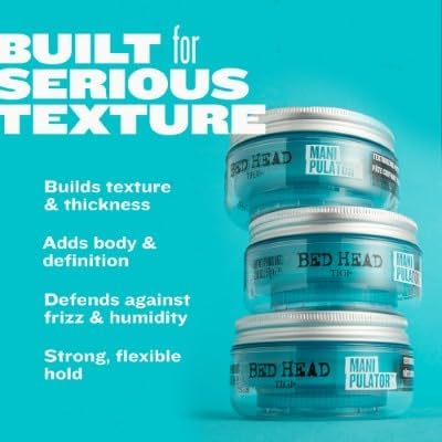 TIGI Bed Head Manipulator Hair Putty - Firm Hold Styling Paste for Men & Women | Frizz Control, 2.01 Oz Each