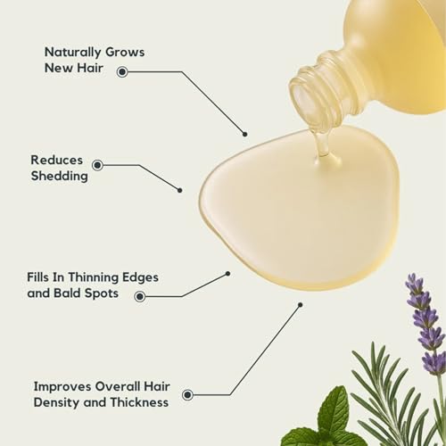 Hair Growth & Reset Oil, Rosemary Oil for Hair Growth, Hair Serum for Dry Damaged Hair and Growth Thin Hair, Scalp & Hair Strengthening Treatment, 55ml/1.86fl Oz (1PCS)