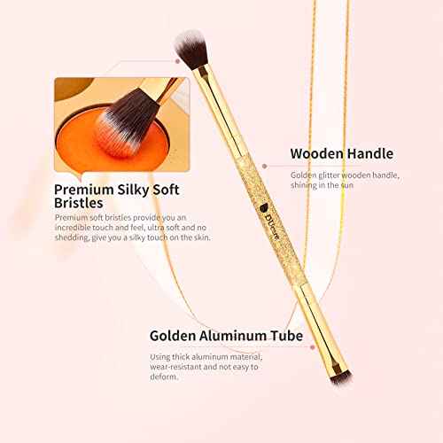DUcare Eyeshadow Brushes Set Duo End Eye Makeup Brushes Eyeshadow Brush set 5Pcs Travel Concealer Eyebrow Eyelash Eye Liners Blending