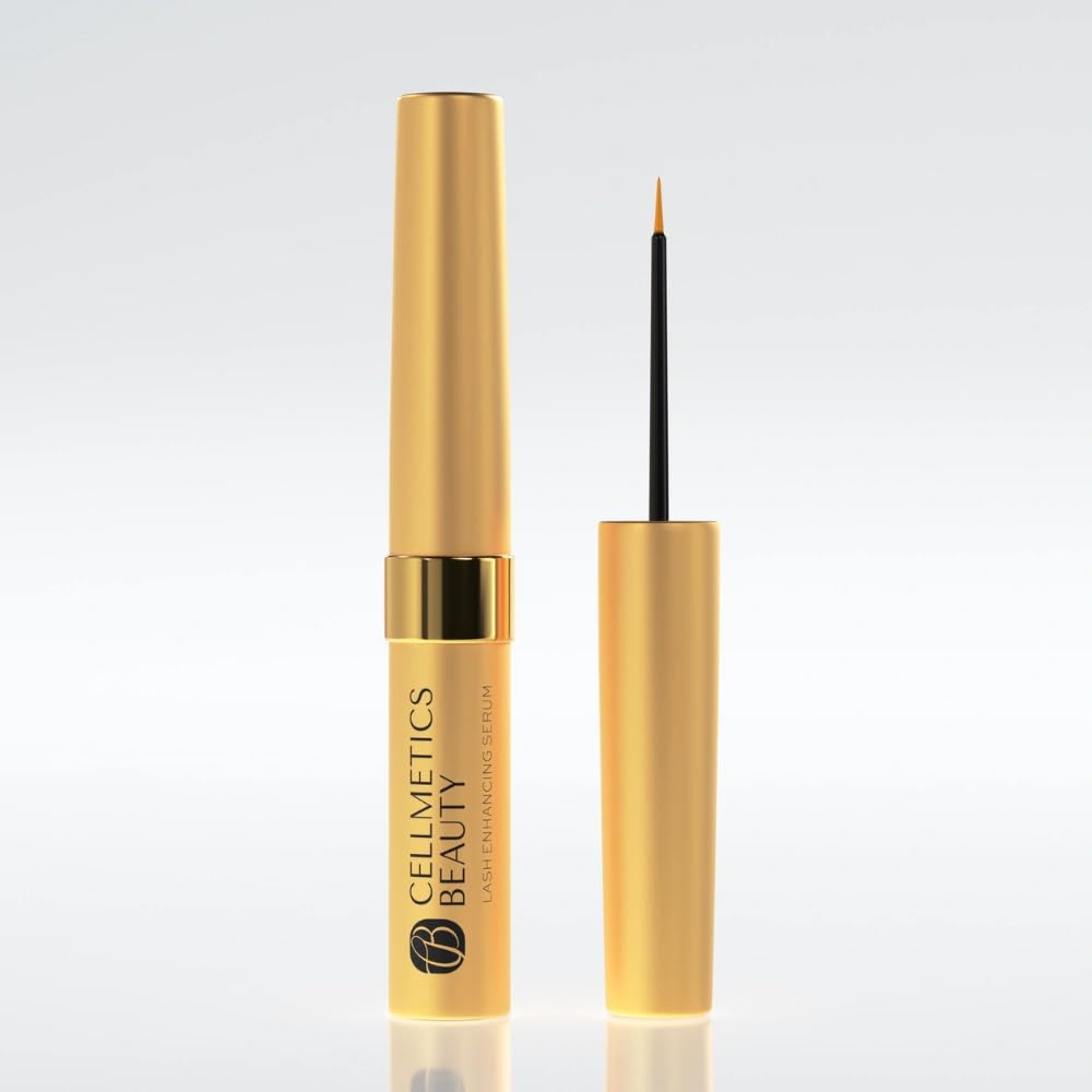 Cellmetics Beauty Peptide Lash Serum for Eyelash Growth - Eyelash Growth Serum with Advanced Formula to Support Longer Fuller and Thicker Looking Lashes - Vegan & Cruelty-Free for Sensitive Eyes