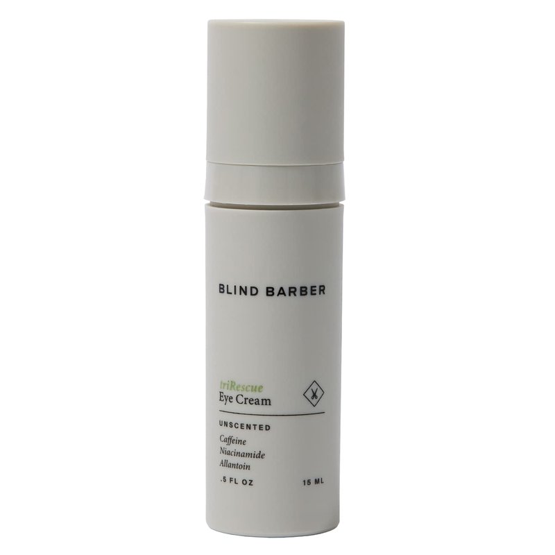 Blind Barber TriRescue Eye Cream for Men - Caffeine & Niacinamide Formula to Brighten Dark Circles | 0.5oz